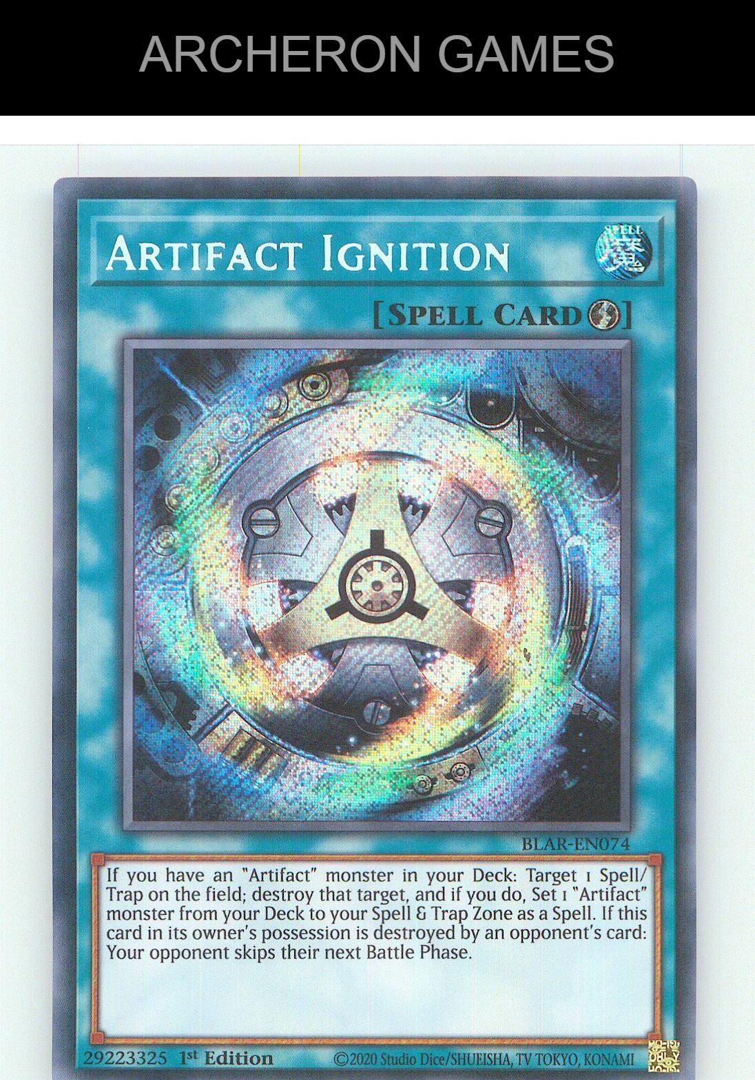 Artifact Ignition SEC YUGIOH Card 1st Edition