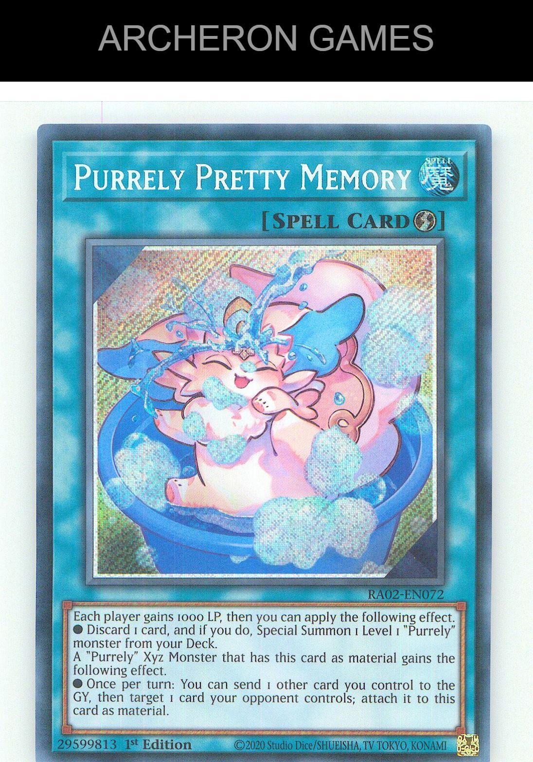 Purrely Pretty Memory (Secret Rare) SEC YUGIOH Card 1st Edition
