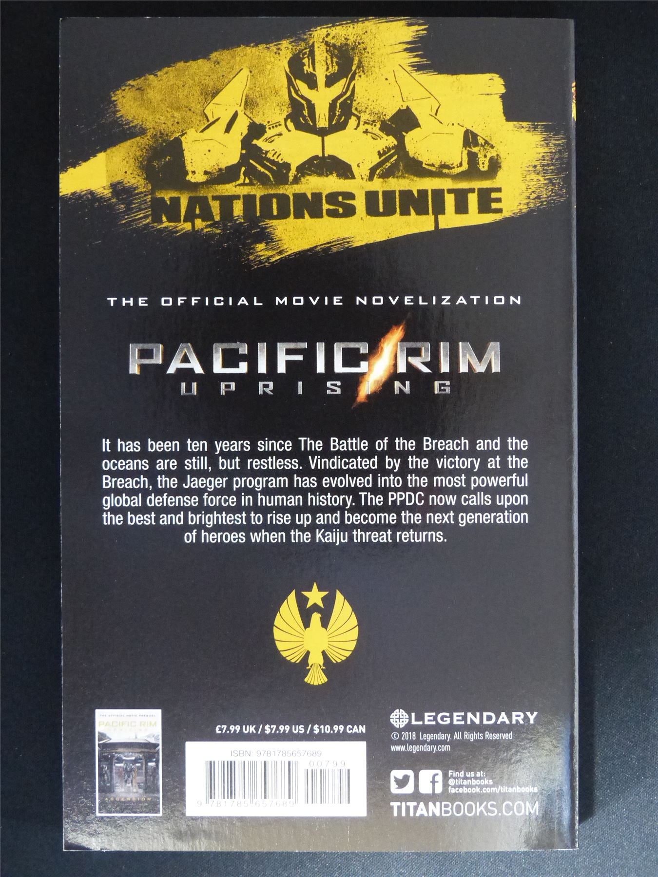 Pacific Rim Uprising - Titan Novel Book Softback #6I