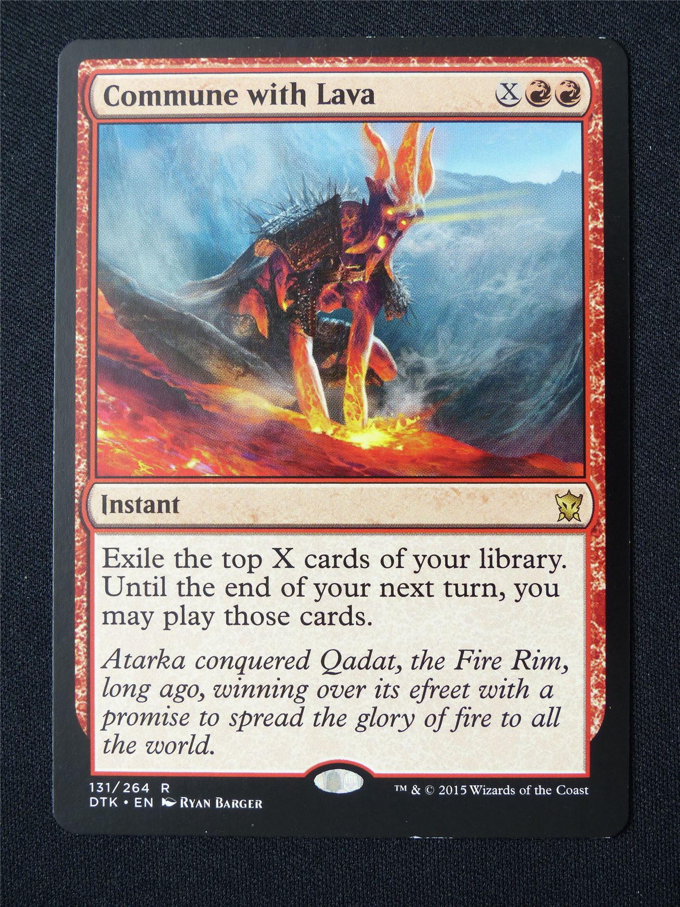 Commune With Lava - DTK - Mtg Card #4VD