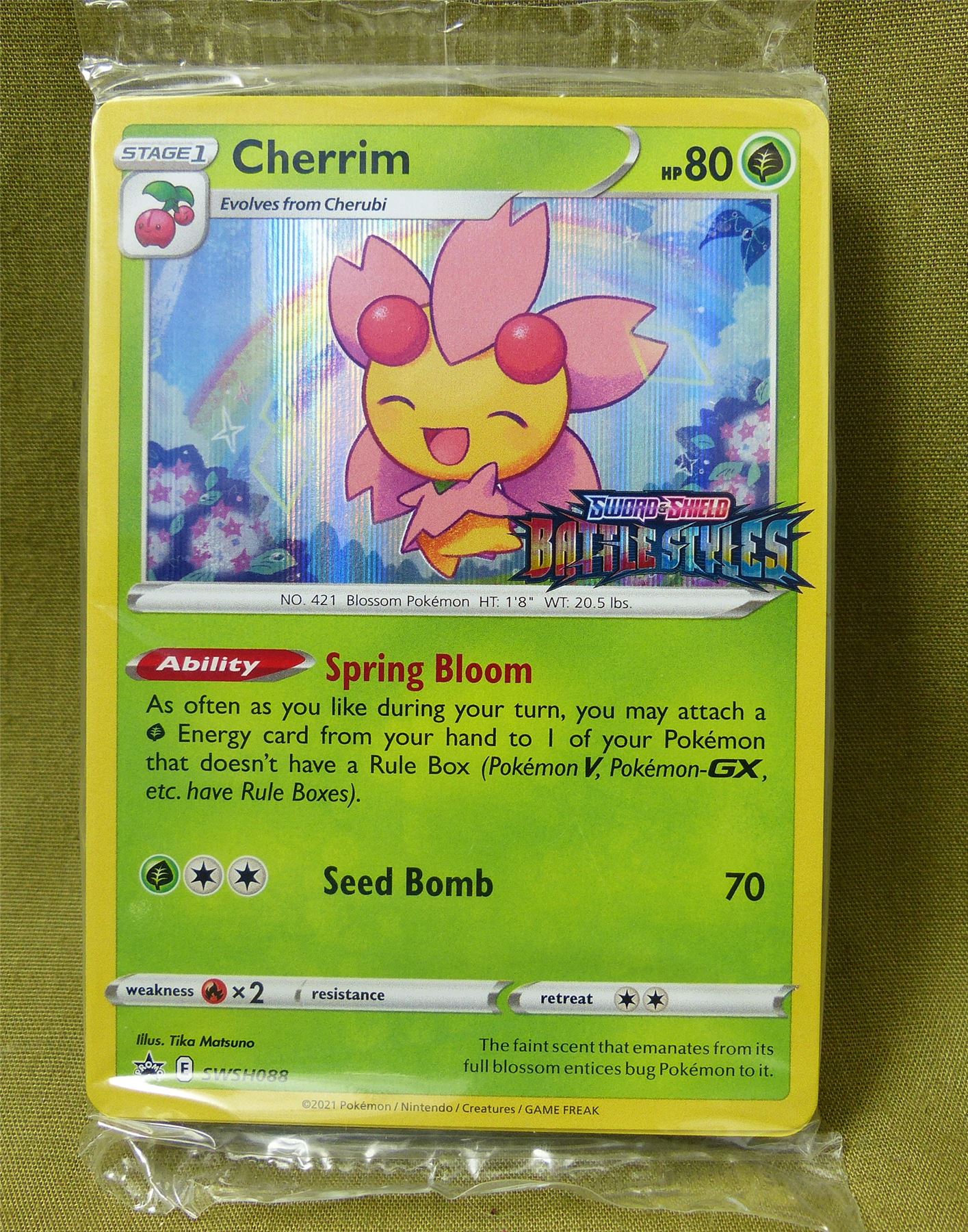 Cherrim SWSH088 - Battle Styles Pre-Release Deck sealed - Pokemon Card #A4