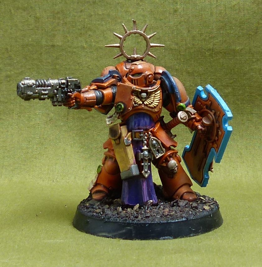 Lieutenant with Storm Shield painted - Space Marines - Warhammer 40K #51C