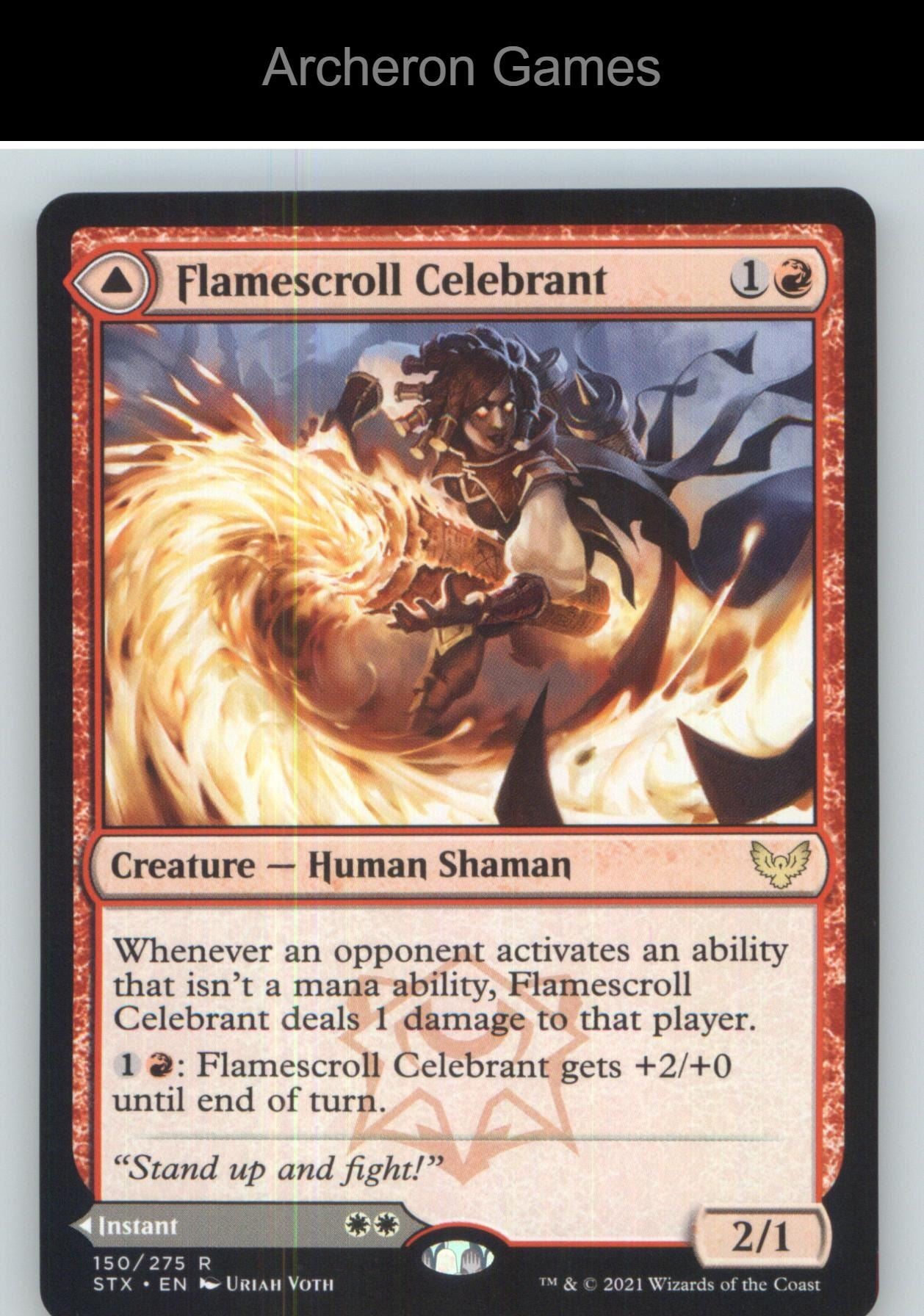 Flamescroll Celebrant STX 150 R MTG Card NM/EX+