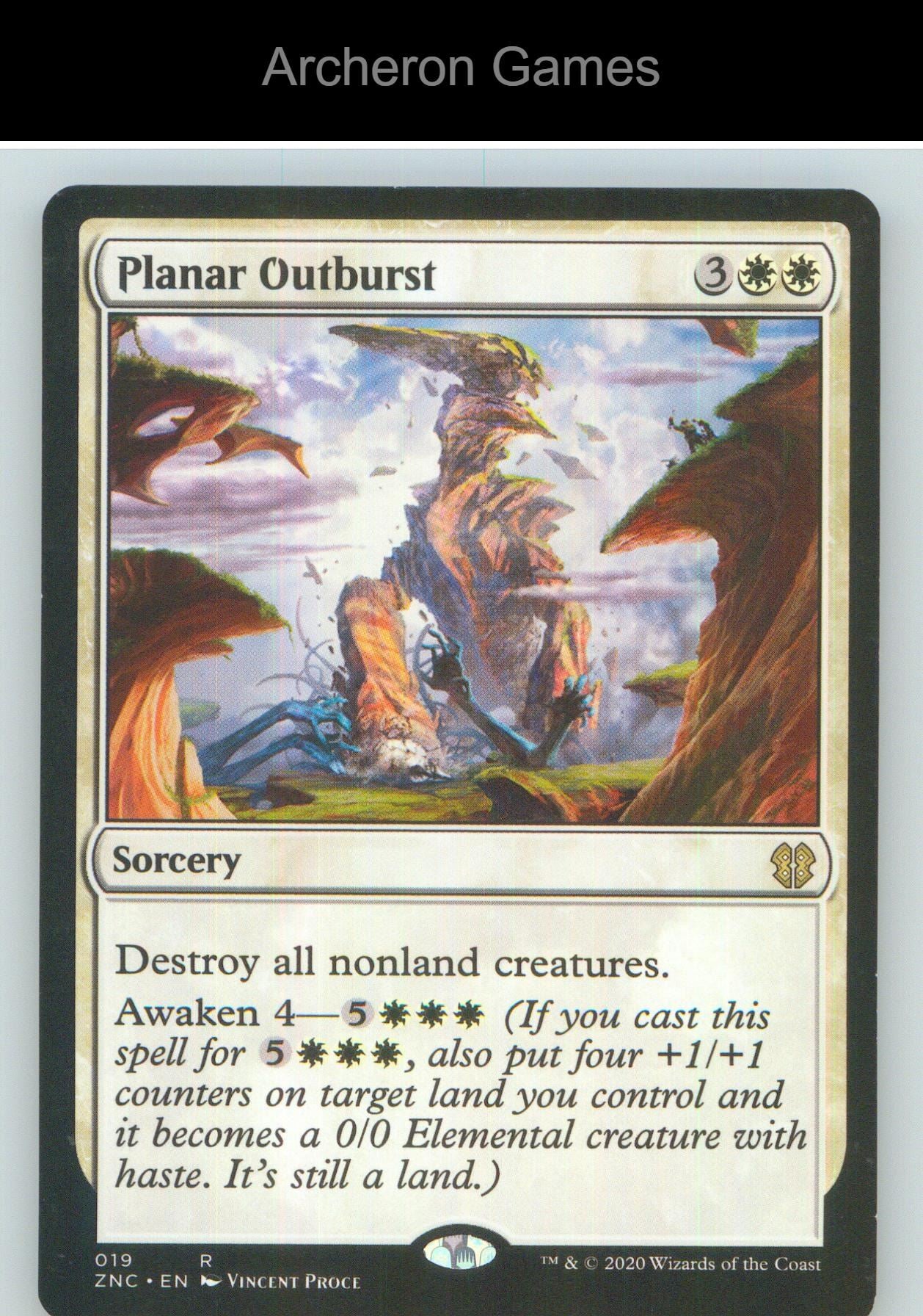 Planar Outburst ZNC 19 R MTG Card NM/EX+