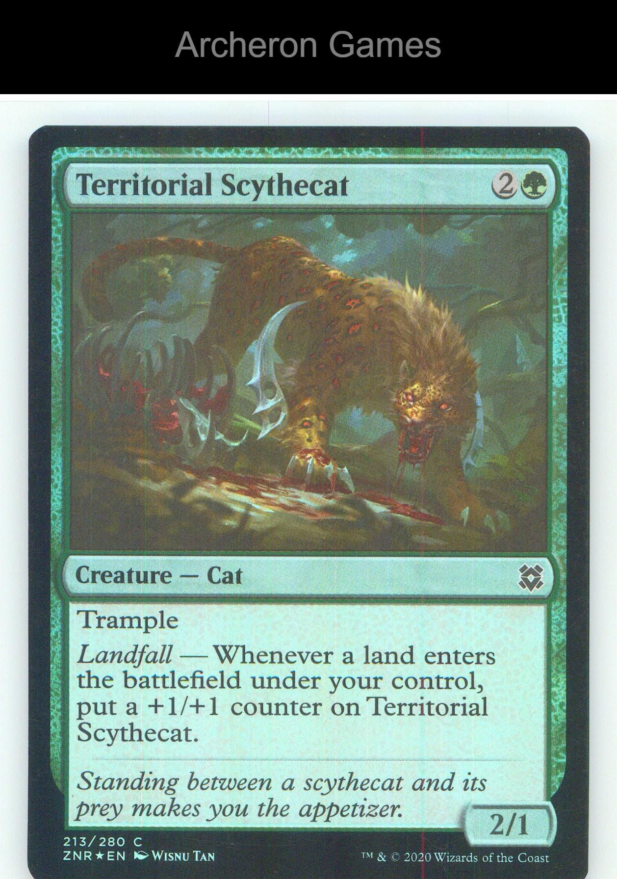 Territorial Scythecat ZNR 213 C MTG Card NM/EX+ Foil