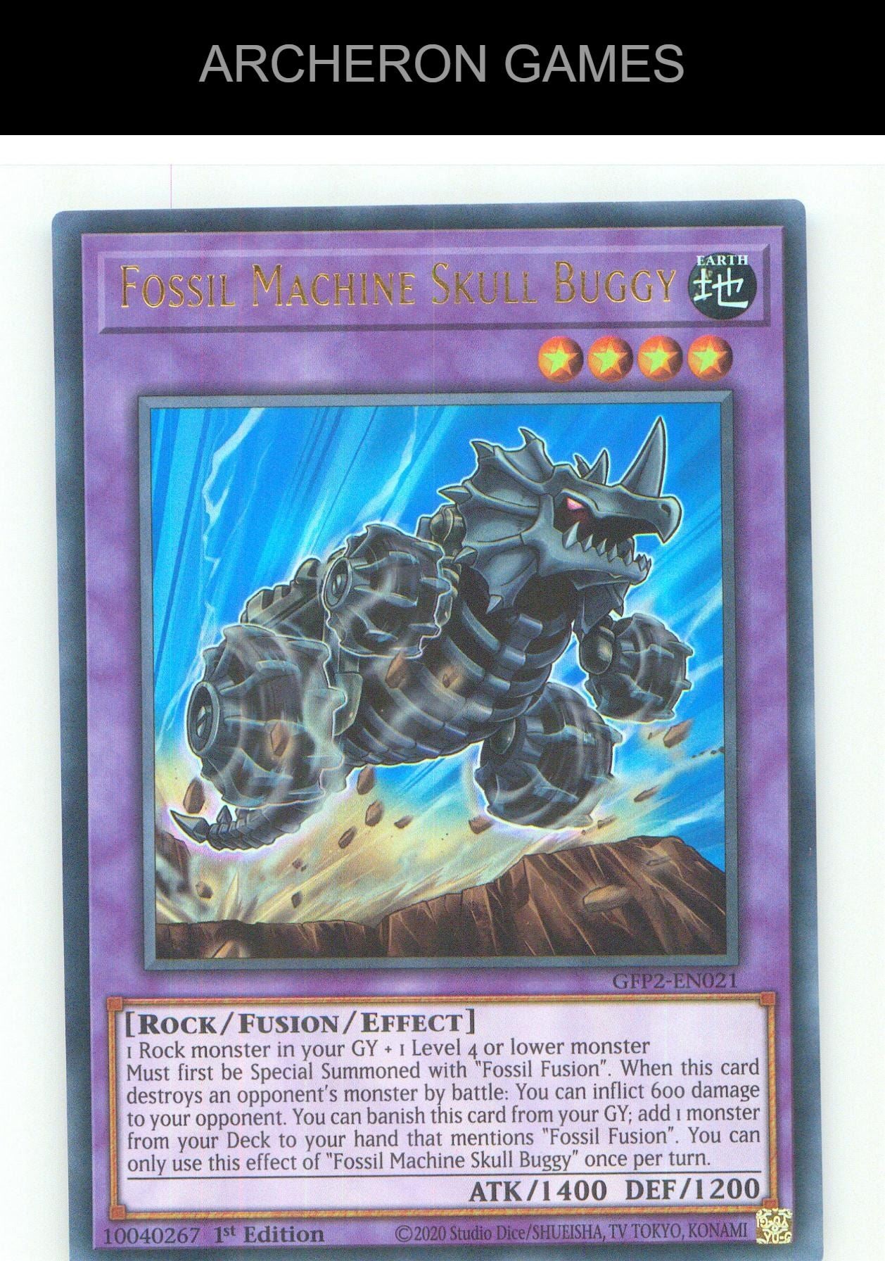 Fossil Machine Skull Buggy UR YUGIOH Card 1st Edition