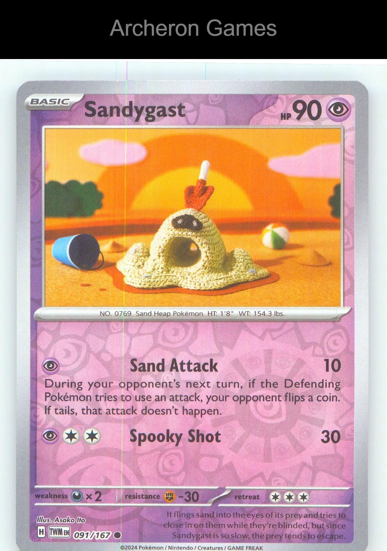 Pokemon Card Sandygast TWM 091/167 C Twilight Masquerade Reverse Holo