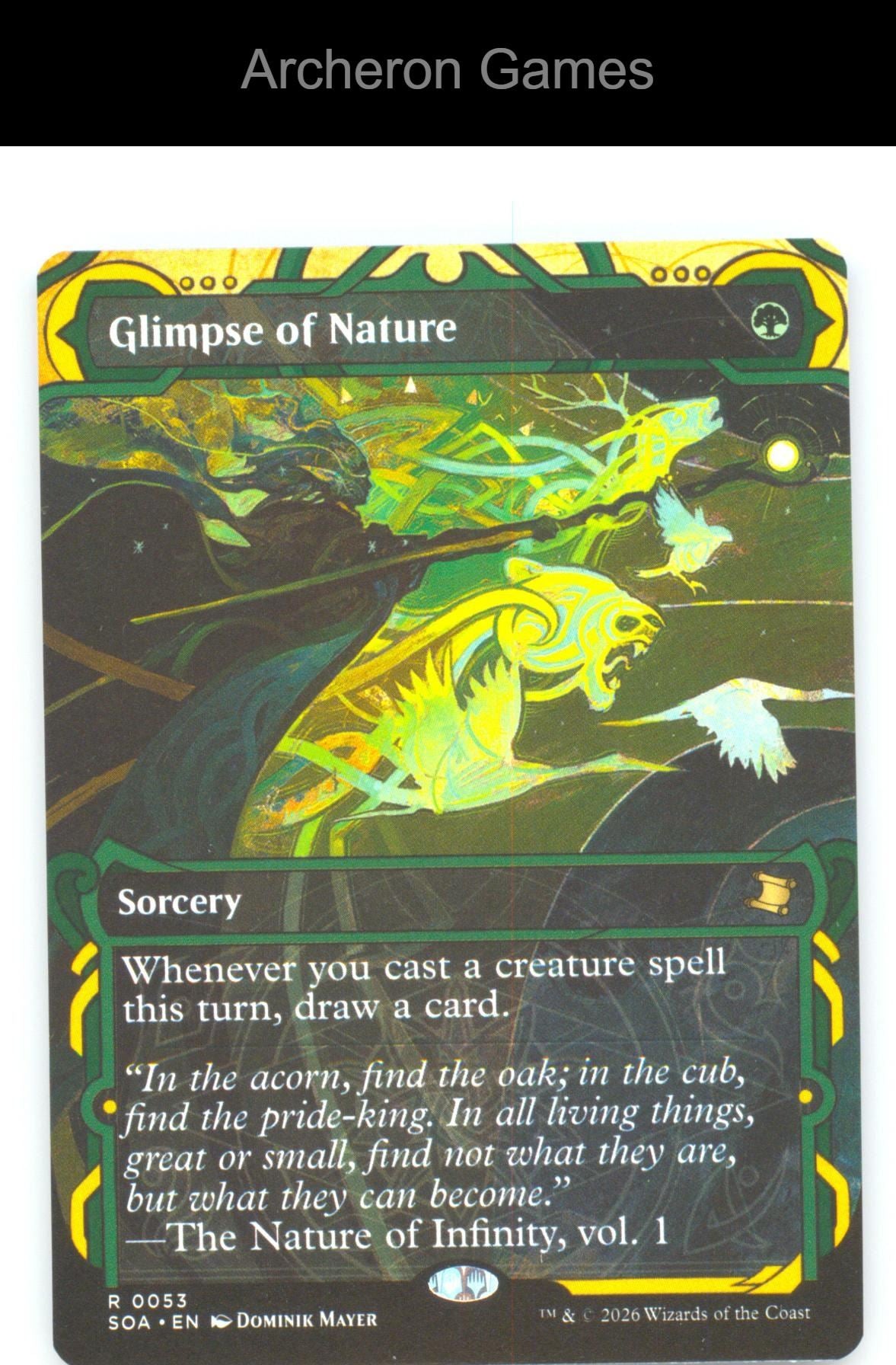 Glimpse of Nature SOA 53 R MTG Card Secrets of Strixhaven: Mystical Archive