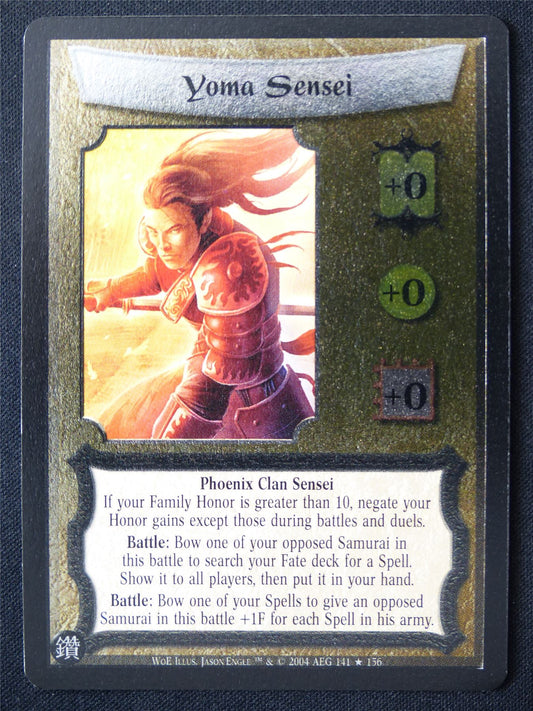 Yoma Sensei Foil - WoE - Legend of the Five Rings L5R Card #VZ