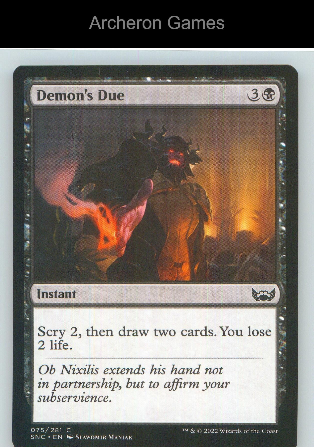 Demon's Due SNC 75 C MTG Card NM/EX+