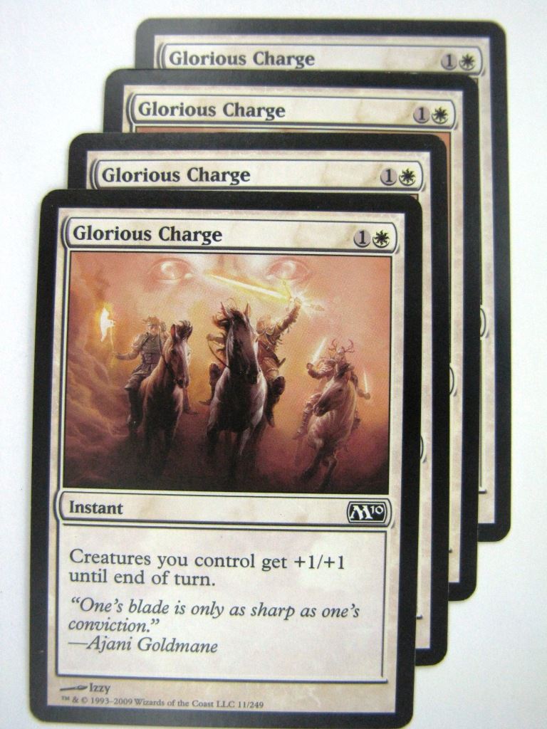 MTG Magic Cards: GLORIOUS CHARGE x4 # 8E28