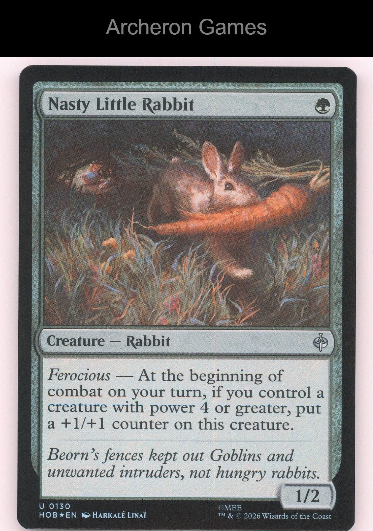 Nasty Little Rabbit HOB 130 UC MTG Card The Hobbit