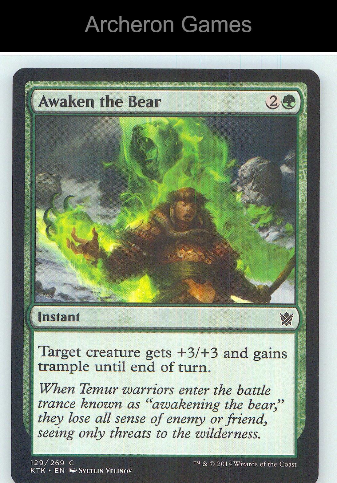Awaken the Bear KTK 129 C MTG Card NM/EX+