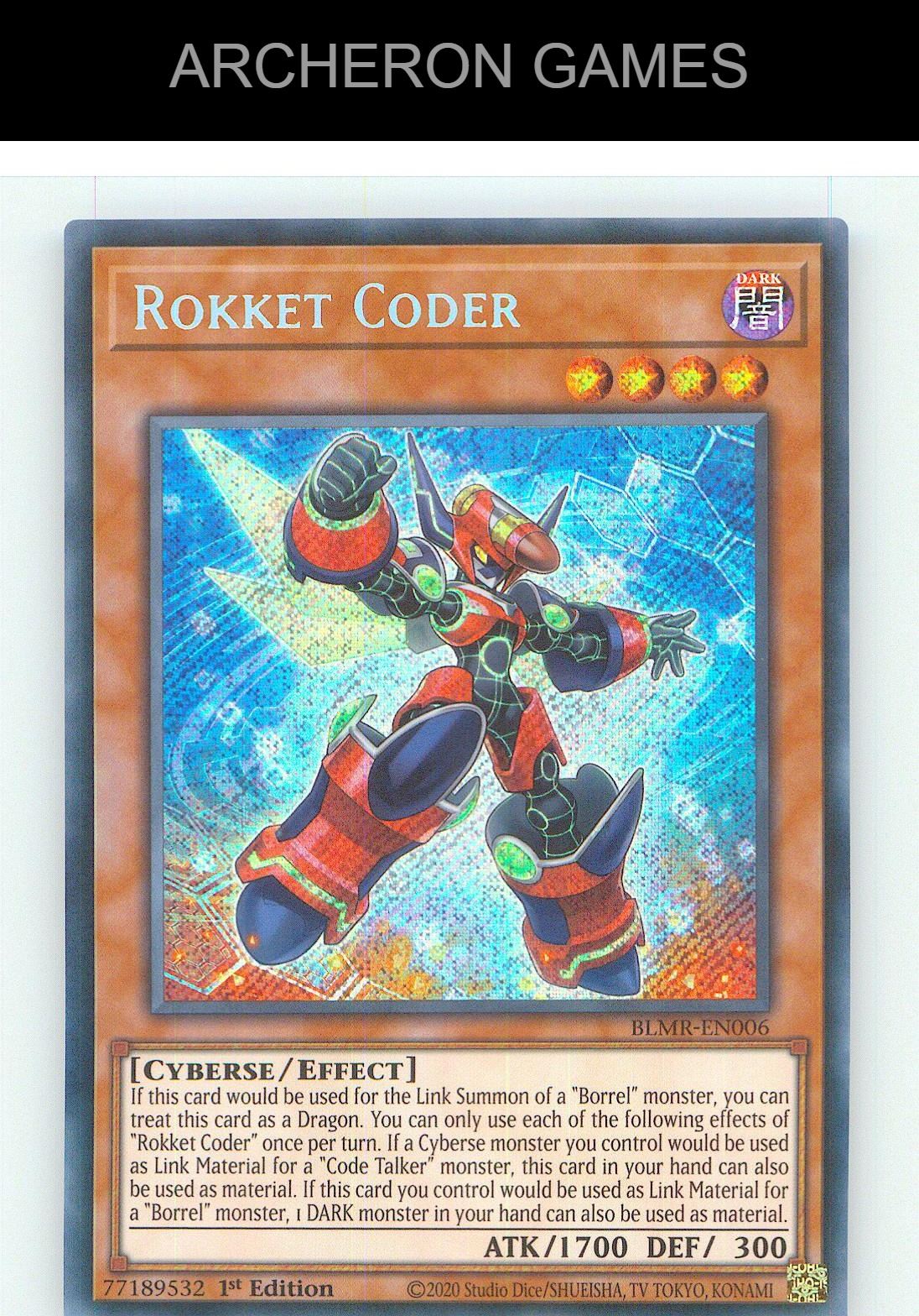 Rokket Coder SEC YUGIOH Card 1st Edition