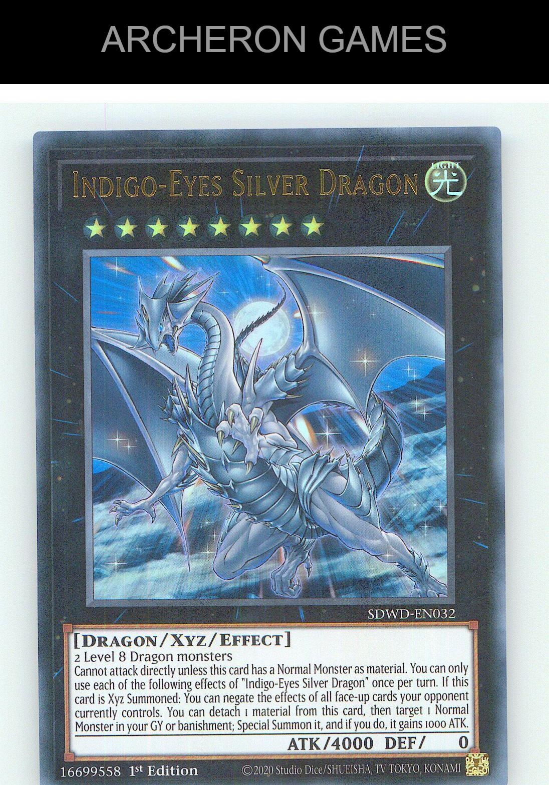 Indigo-Eyes Silver Dragon Ultra Rare YUGIOH Card Unlimited