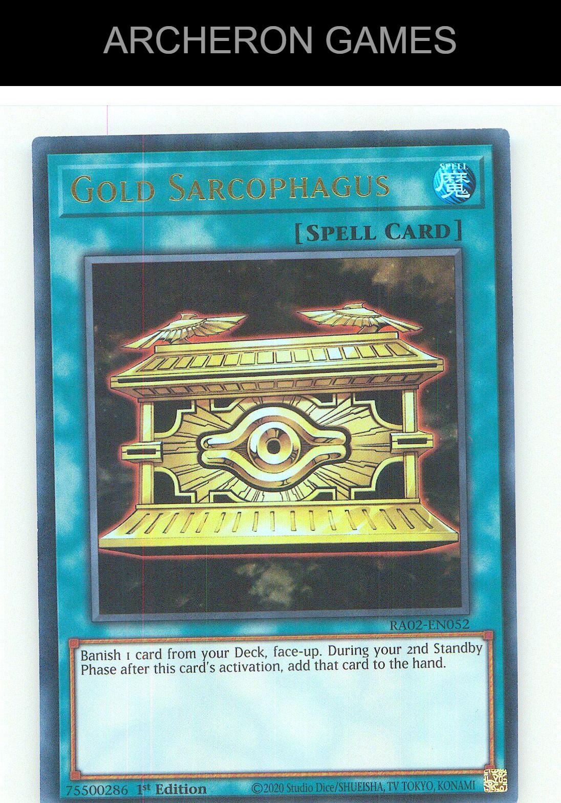 Gold Sarcophagus (UR) Ultra Rare YUGIOH Card 1st Edition