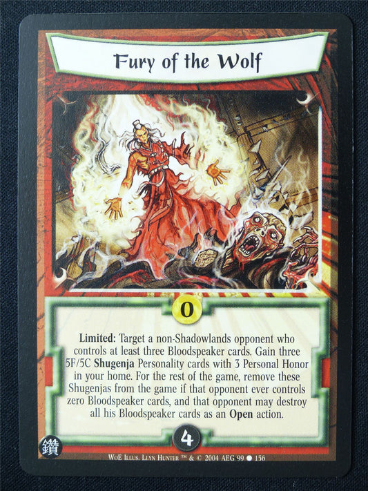 Fury of the Wolf - WoE - Legend of the Five Rings L5R Card #XN