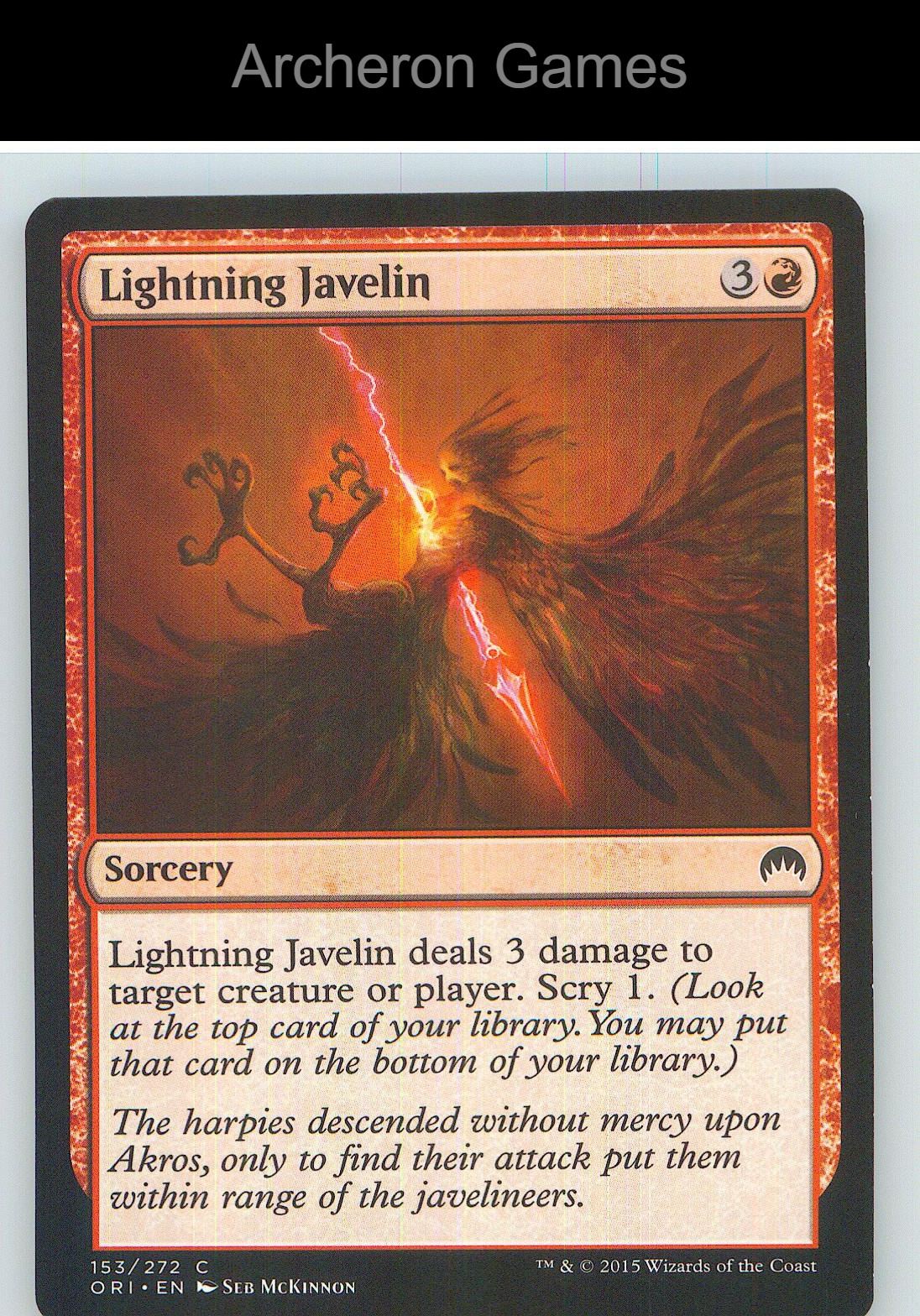 Lightning Javelin ORI 153 C MTG Card NM/EX+