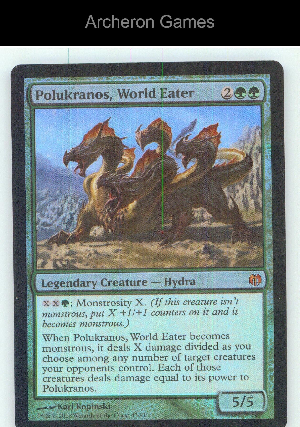 Polukranos, World Eater DDL 43 Mythic MTG Card NM/EX+ Foil