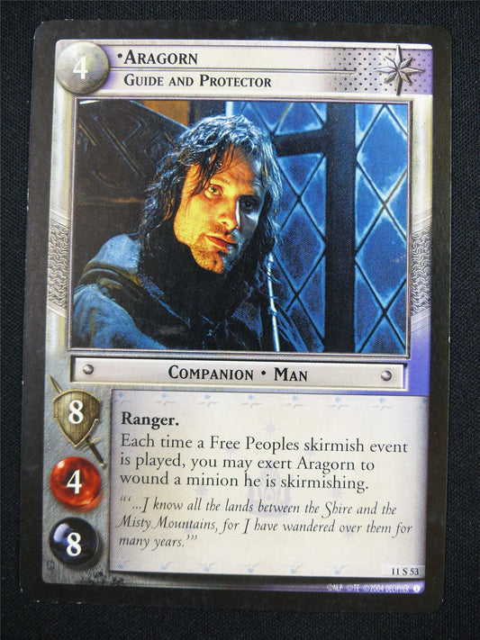 Aragorn Guide and Protector 11 S 53 - LotR Card #18G