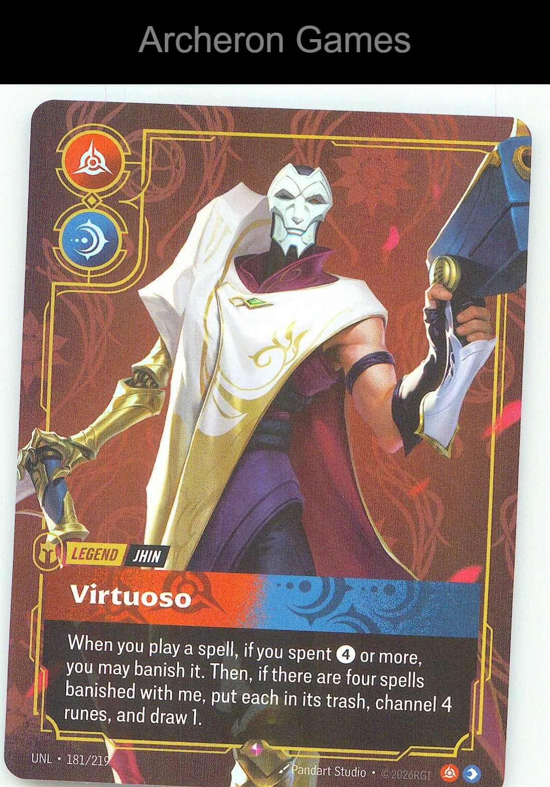 Jhin - Virtuoso UNL 181/219 R Unleashed Riftbound Card
