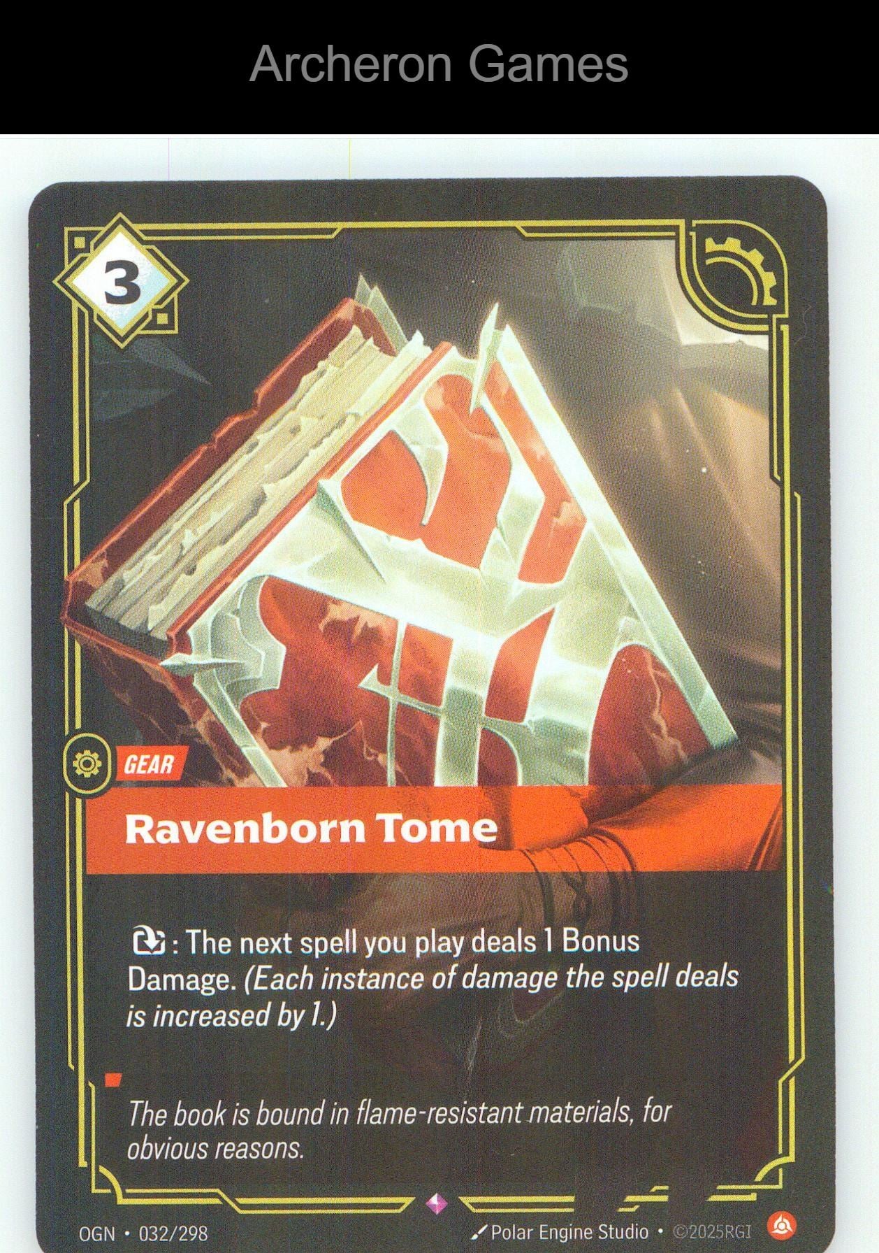 Ravenborn Tome OGN 032/298 R Origins Riftbound Card Foil