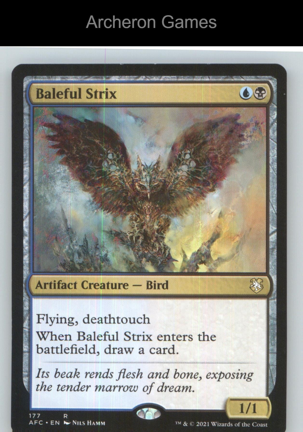Baleful Strix AFC 177 R MTG Card NM/EX+