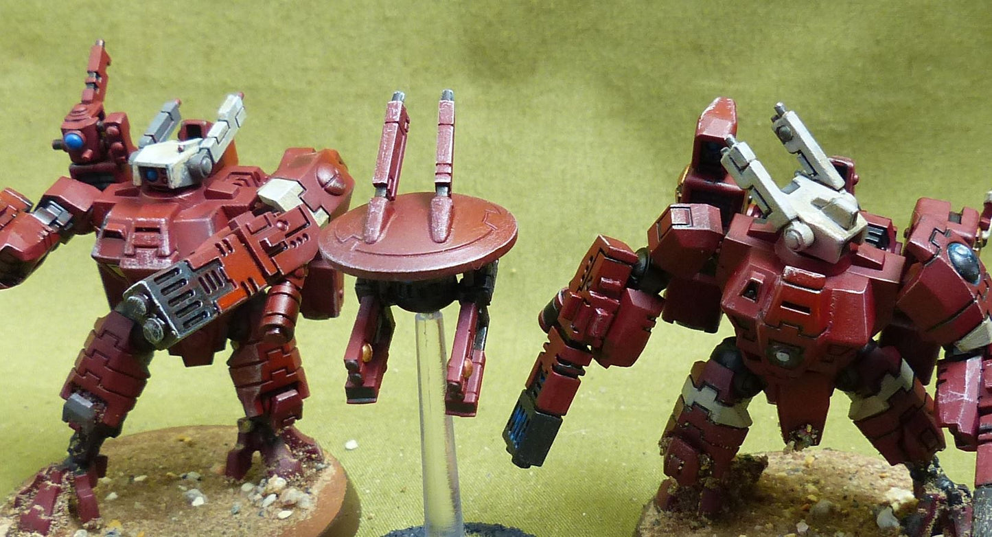 XV8 Crisis Battlesuit Team painted - Tau Empire - Warhammer 40K #F3