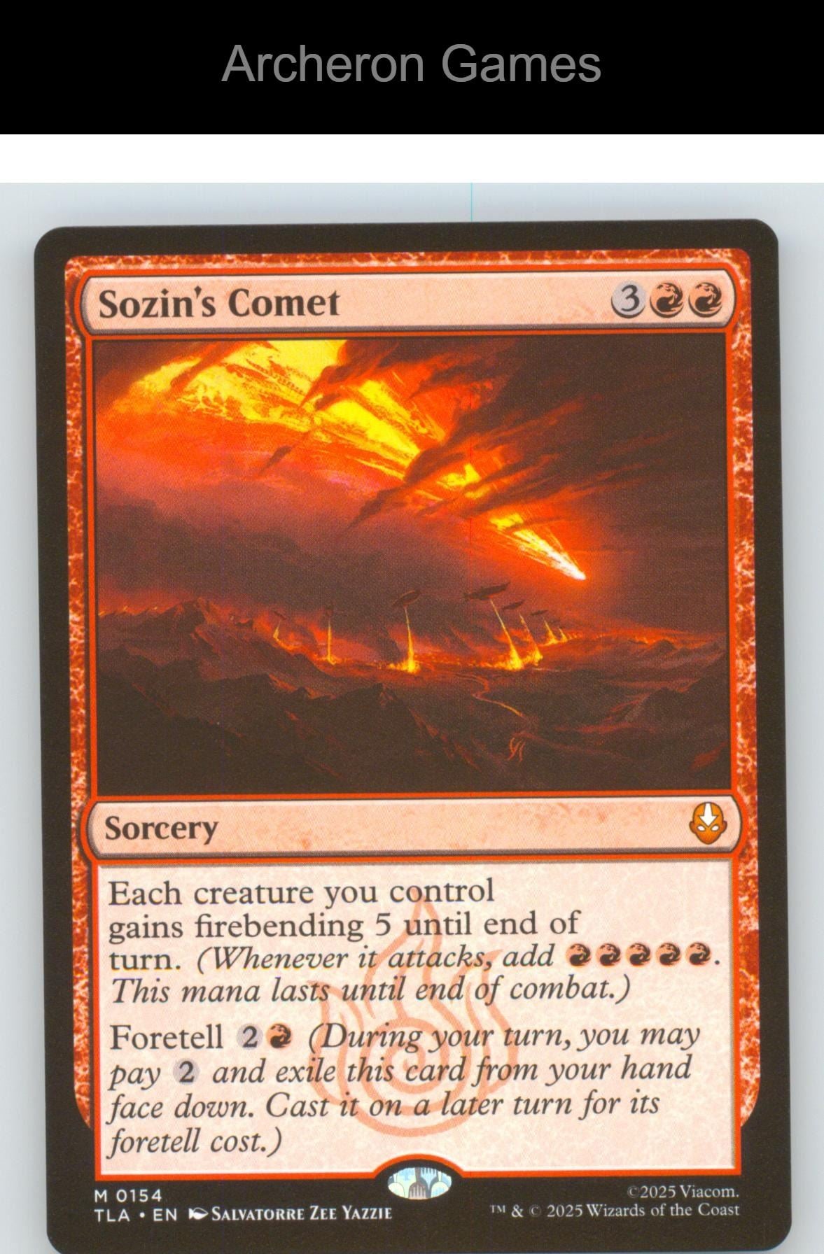 Sozin's Comet TLA 154 Mythic MTG Card Avatar: The Last Airbender