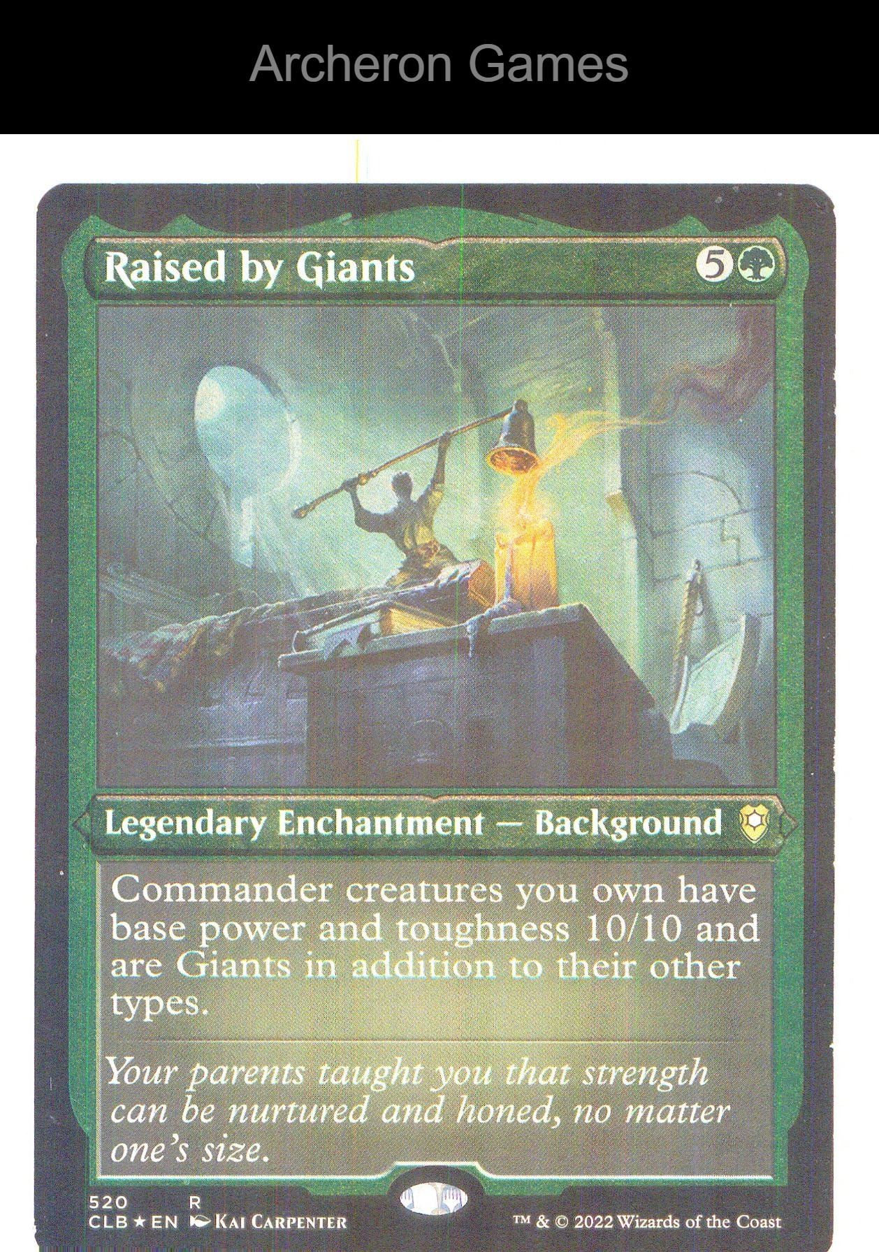 Raised by Giants (Foil Etched) CLB 520 R MTG Card NM/EX+