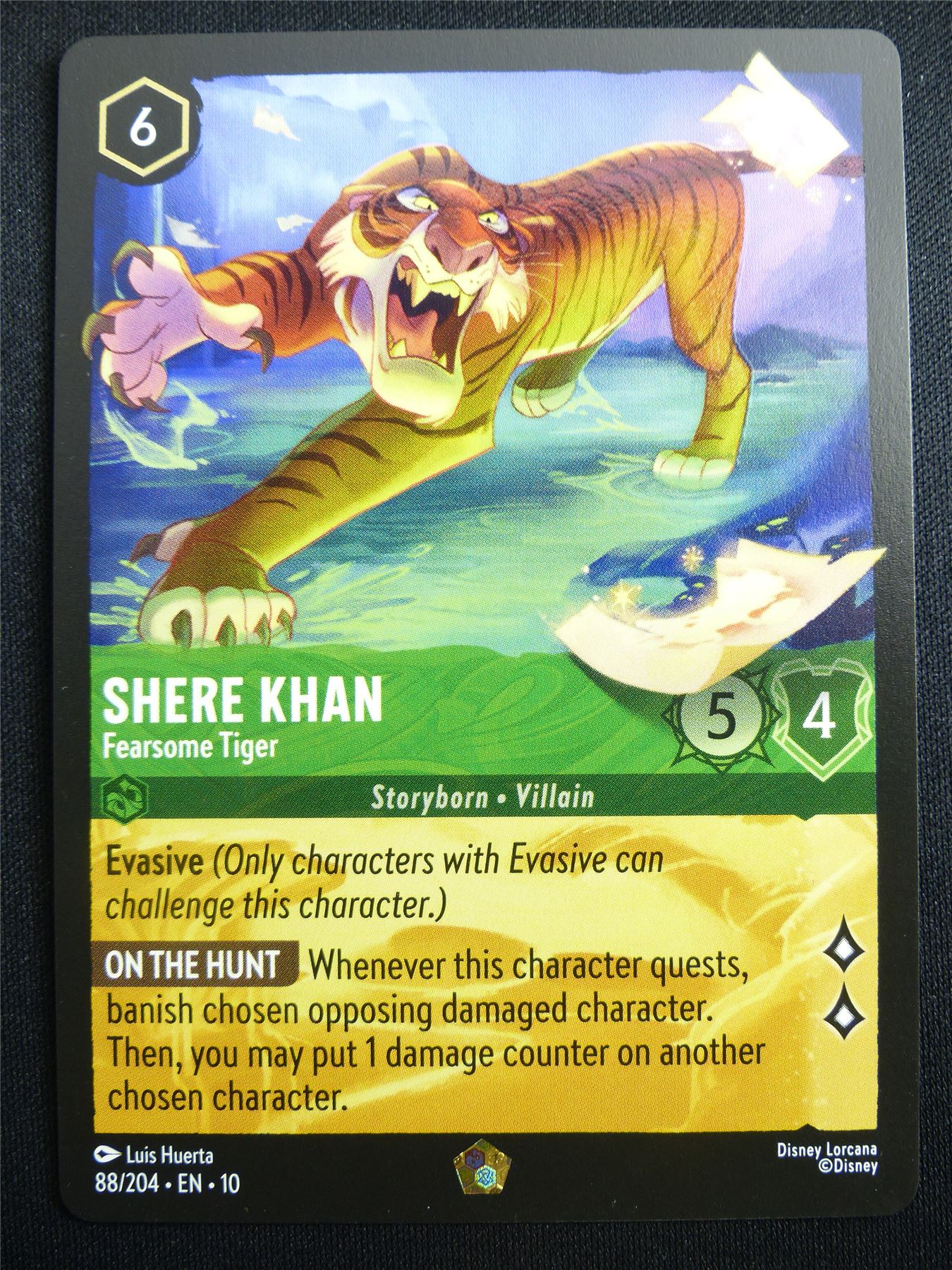 Shere Khan Fearsome Tiger 88/204 - Lorcana Card #4F7