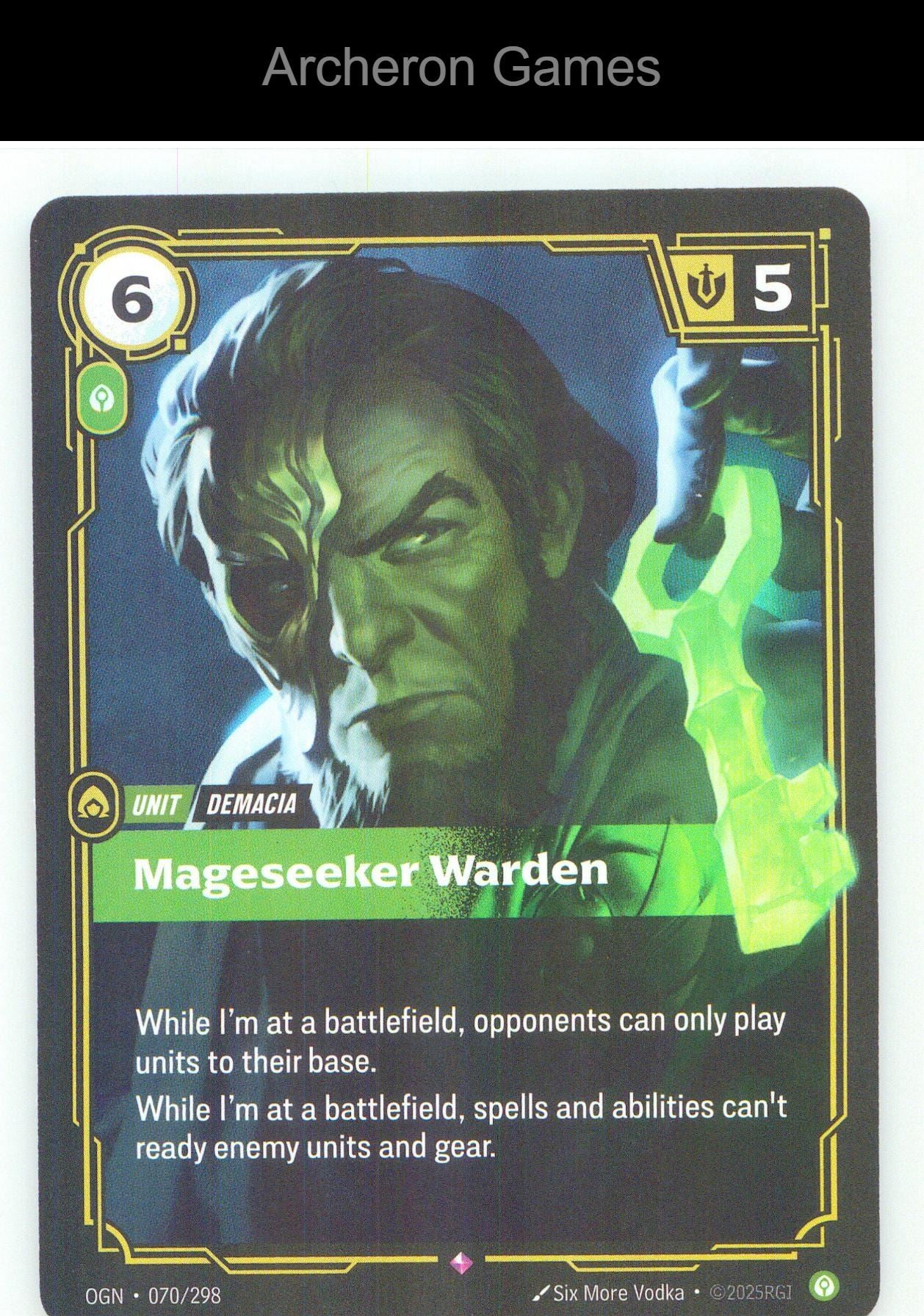 Mageseeker Warden OGN 070/298 R Origins Riftbound Card Foil