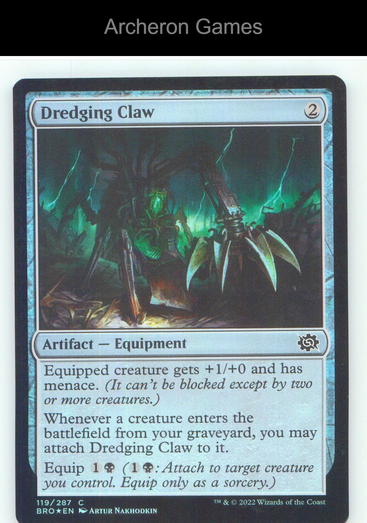 Dredging Claw BRO 119 C MTG Card NM/EX+ Foil