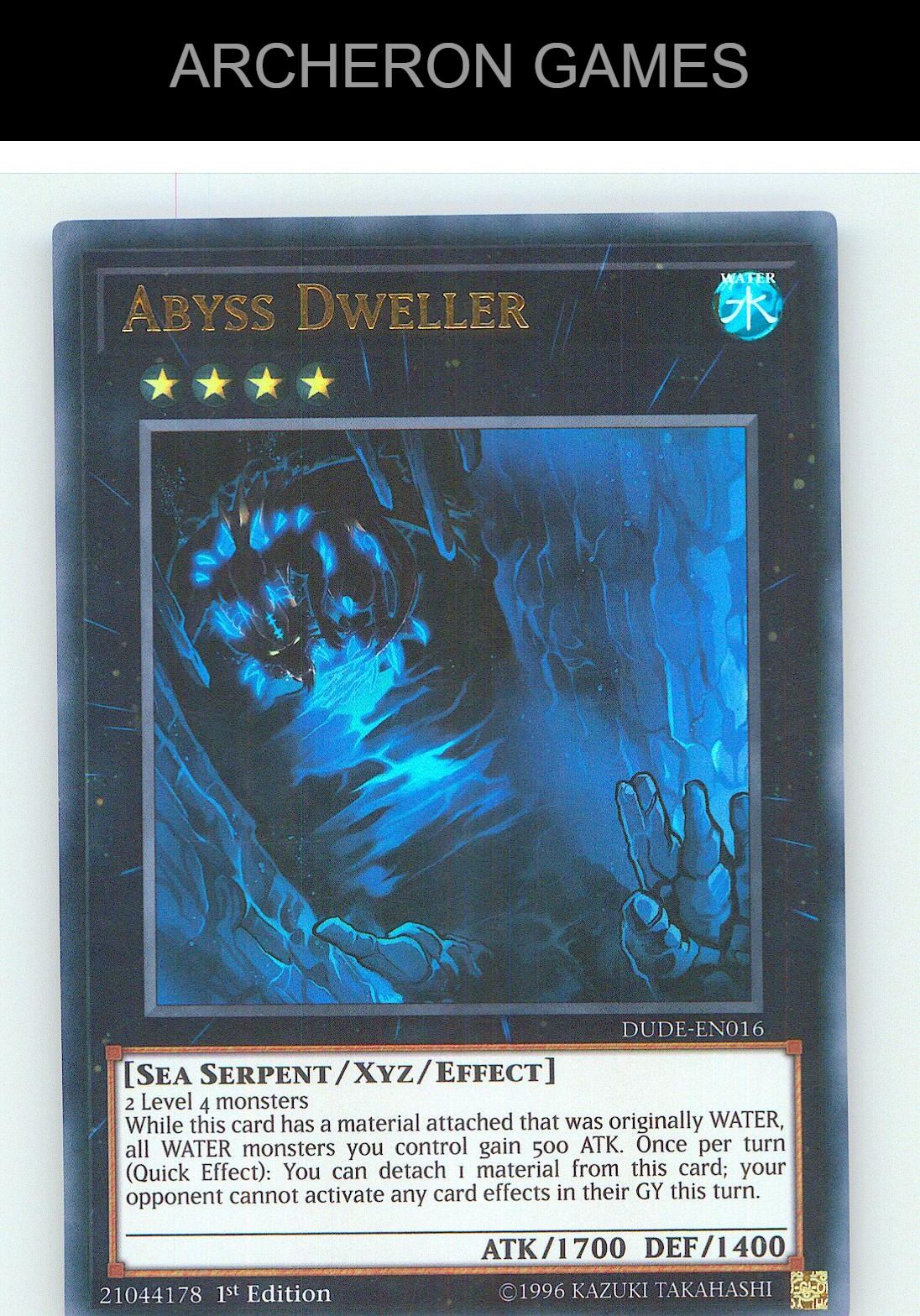 Abyss Dweller Ultra Rare YUGIOH Card 1st Edition