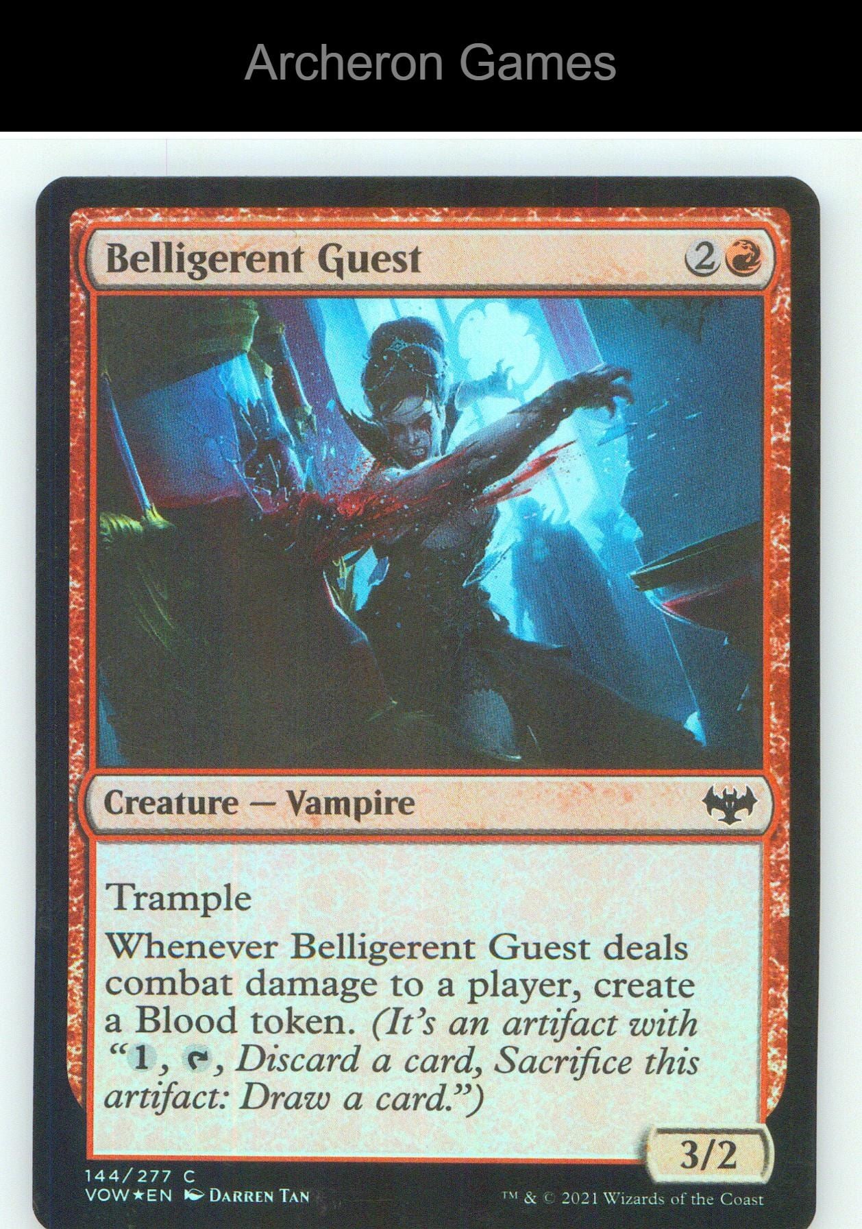 Belligerent Guest VOW 144 C MTG Card NM/EX+ Foil