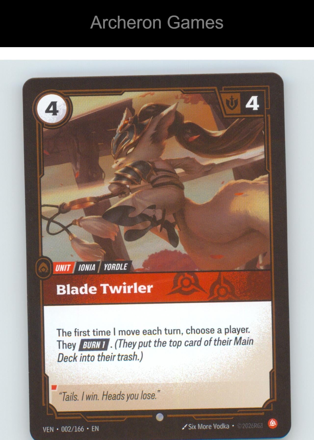 Blade Twirler VEN 002/166 C Vendetta Riftbound Card Foil