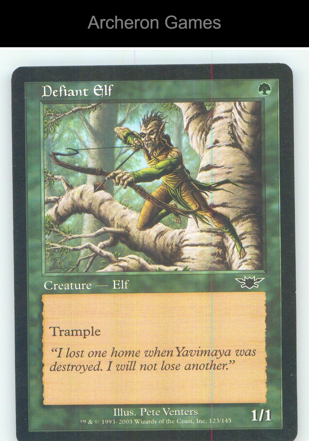 Defiant Elf LGN 123 C MTG Card NM/EX+