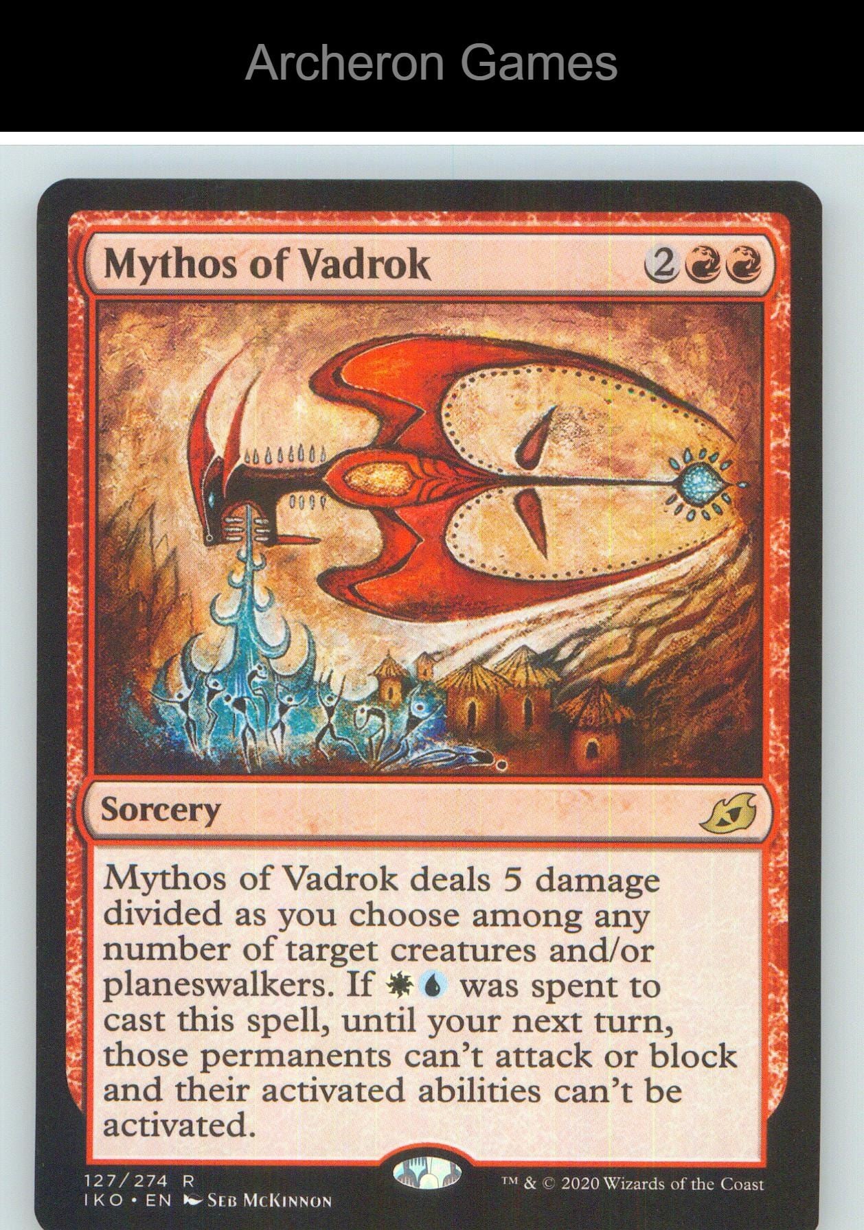 Mythos of Vadrok IKO 127 R MTG Card NM/EX+