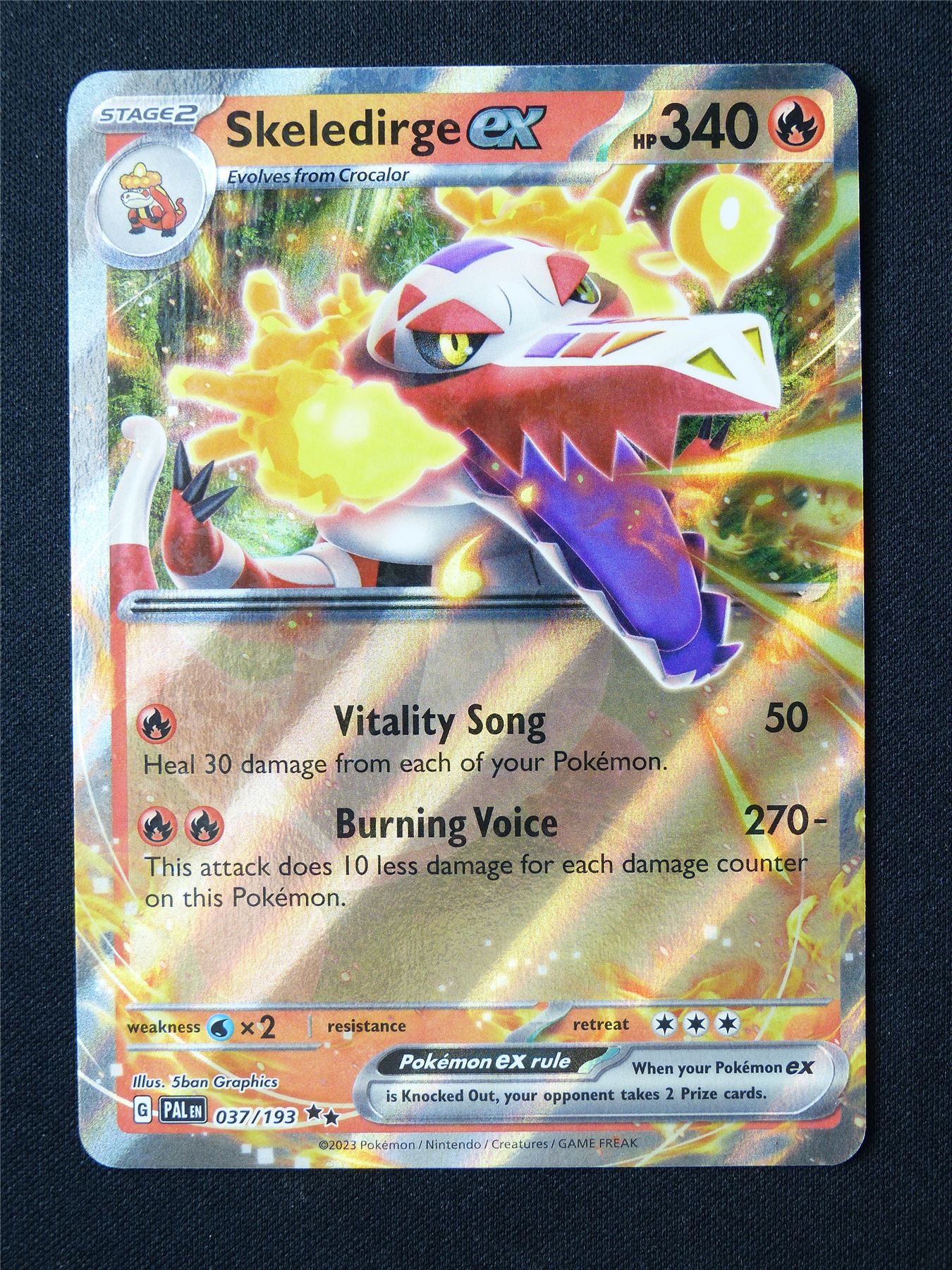 Skeledirge EX 037/193 Holo - Pokemon Card #6VE