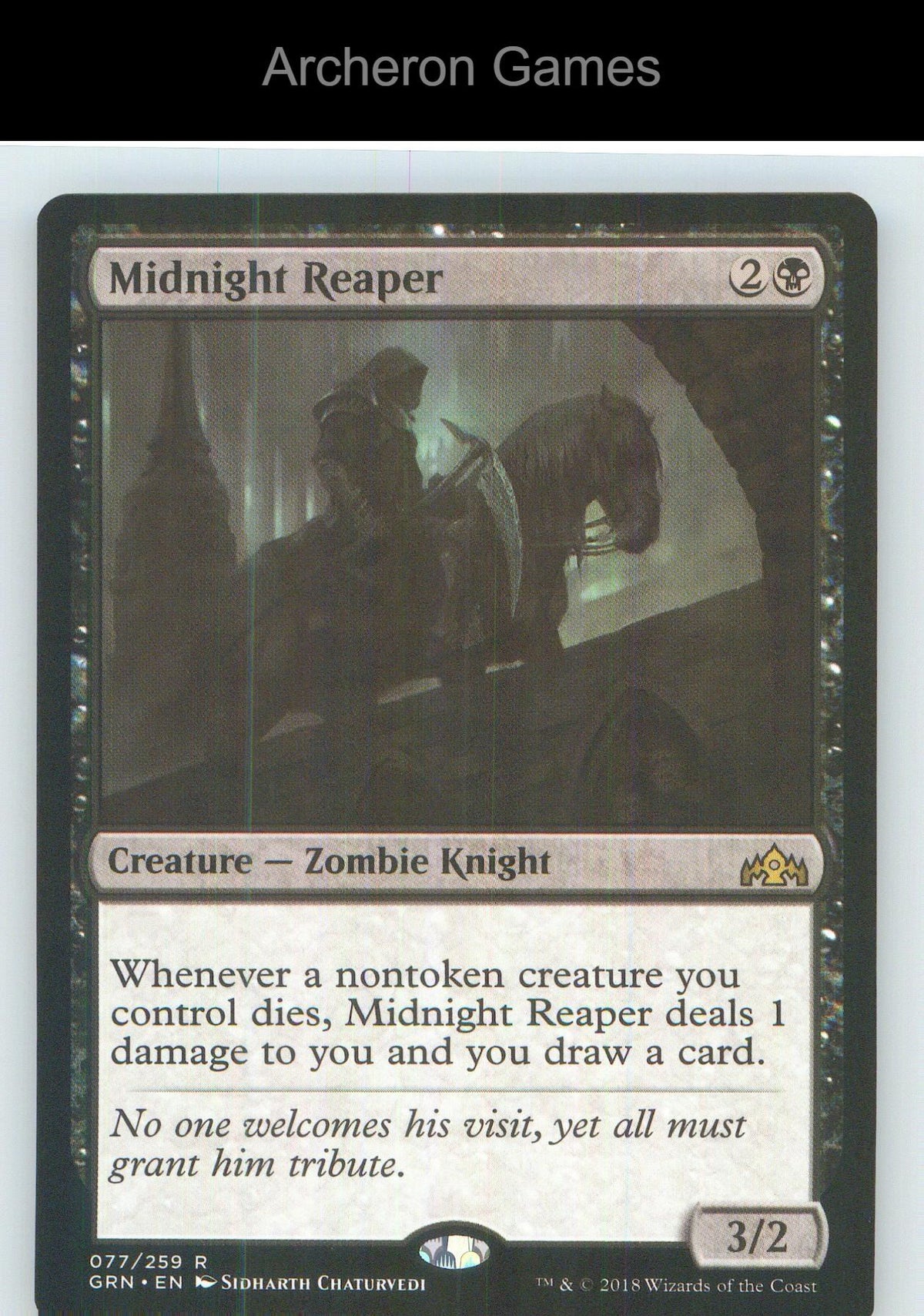 Midnight Reaper GRN 77 R MTG Card NM/EX+