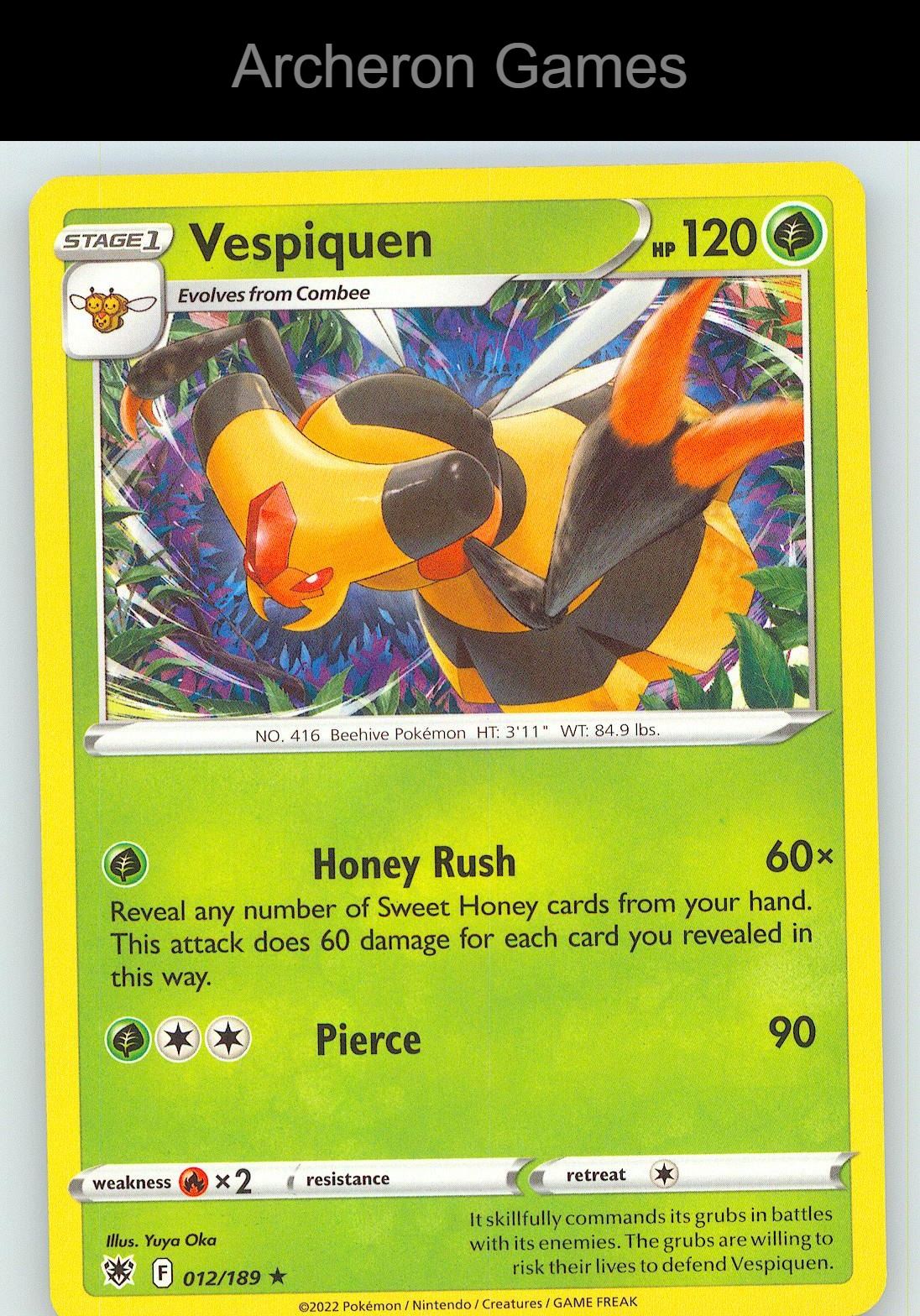 Pokemon Card Vespiquen ASR 012/189 R Astral Radiance
