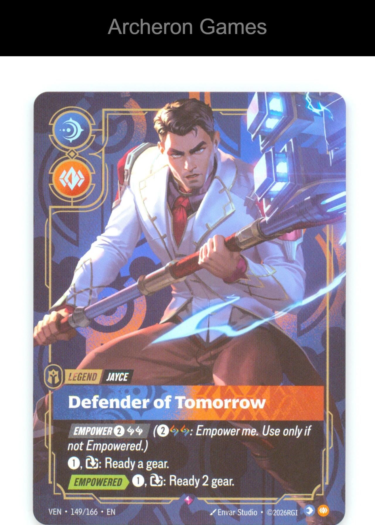 Jayce - Defender of Tomorrow VEN 149/166 R Vendetta Riftbound Card Foil