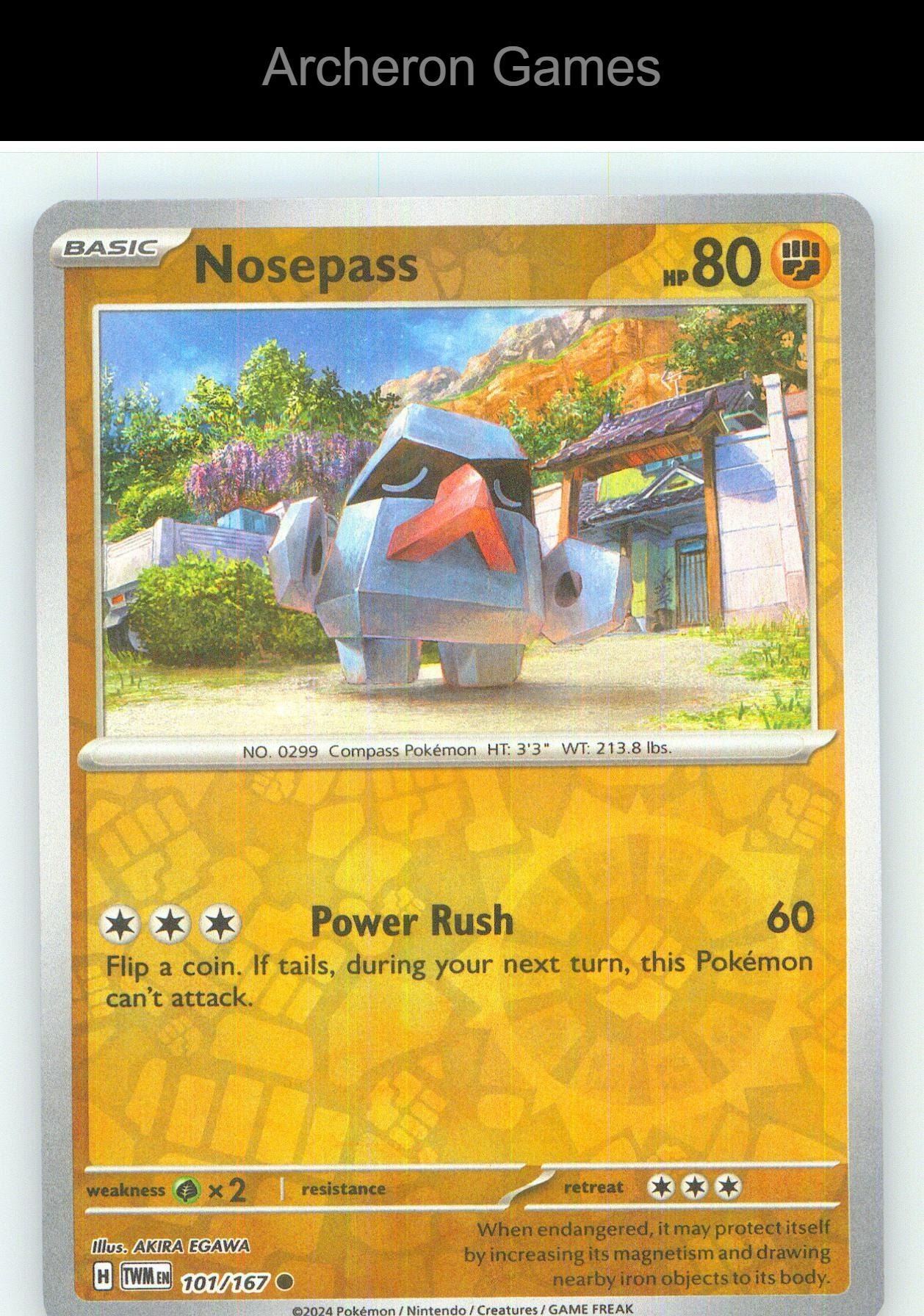 Pokemon Card Nosepass TWM 101/167 C Twilight Masquerade Reverse Holo