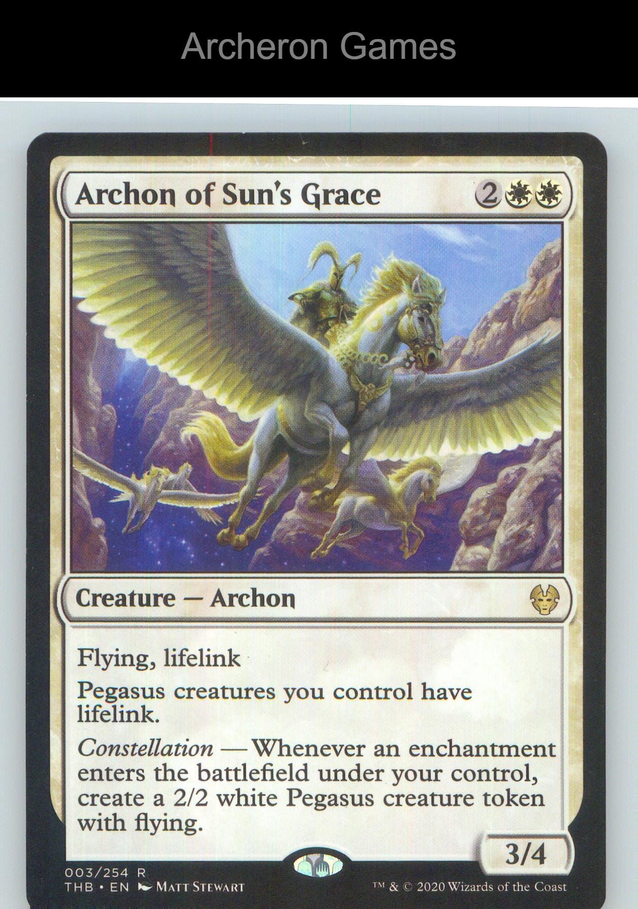 Archon of Sun's Grace THB 3 R MTG Card NM/EX+