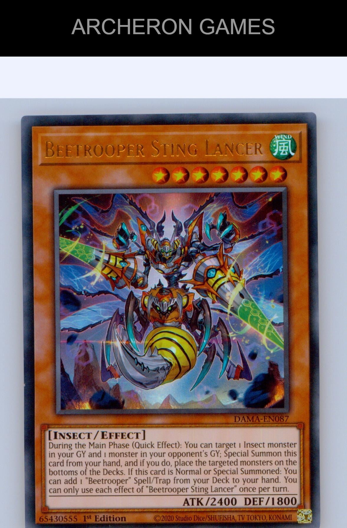 Beetrooper Sting Lancer Ultra Rare YUGIOH Card 1st Edition