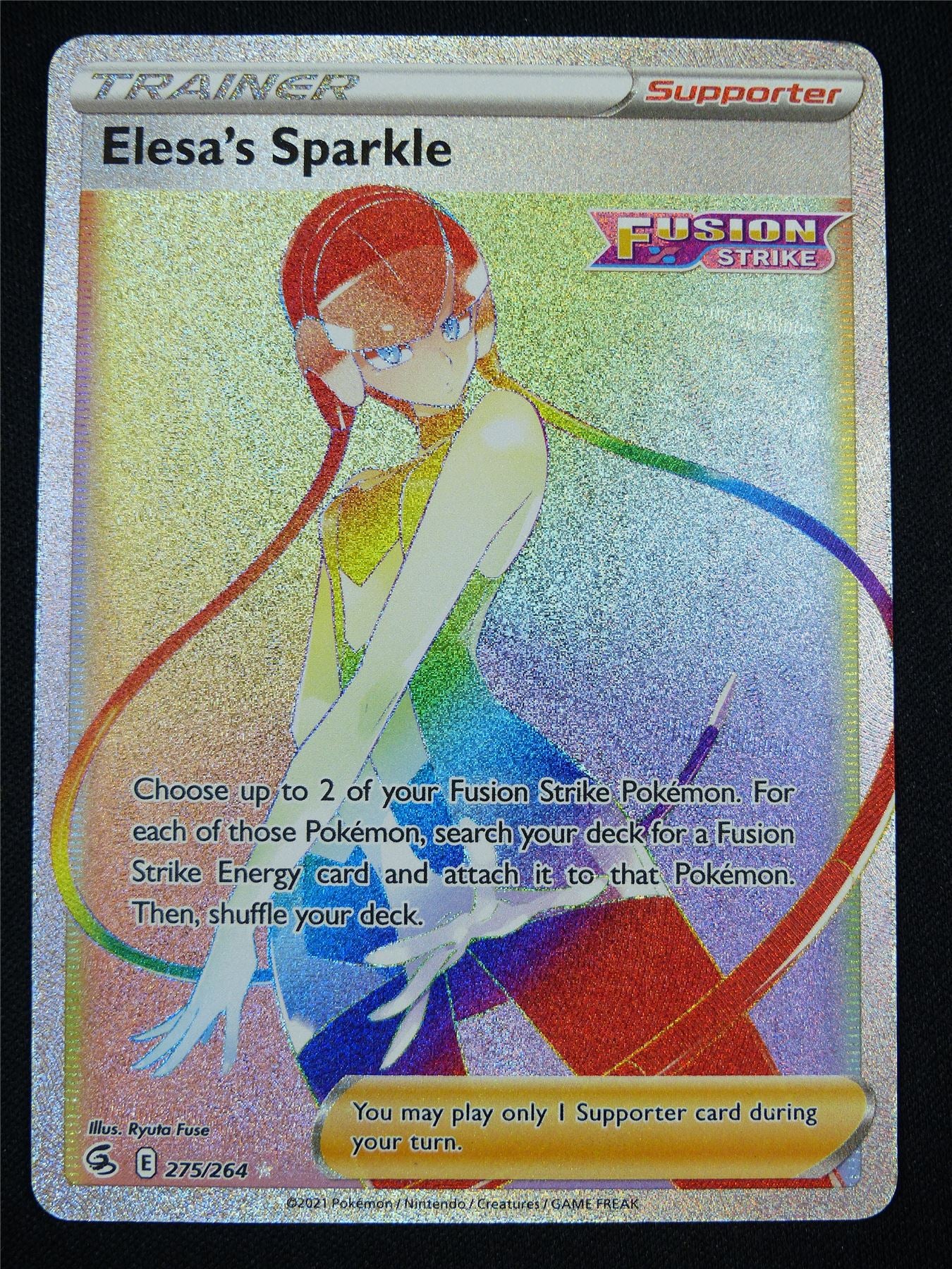Elesa's Sparkle 275/264 Textured Rainbow Holo - Pokemon Card #DS