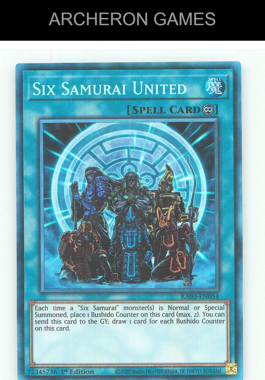 Six Samurai United (PCR) Prismatic Collector's Rare YUGIOH Card 1st Edition