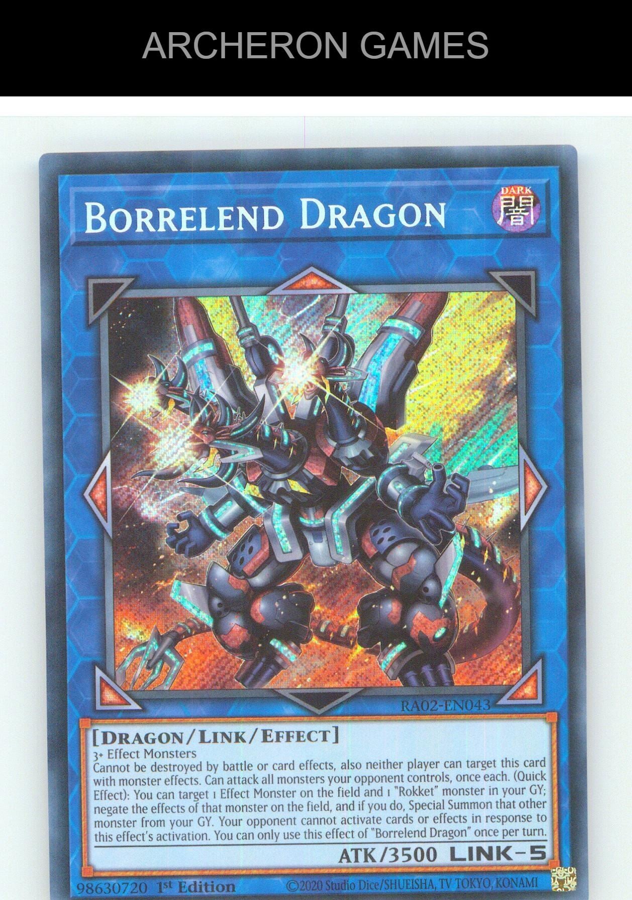 Borrelend Dragon (Secret Rare) SEC YUGIOH Card 1st Edition