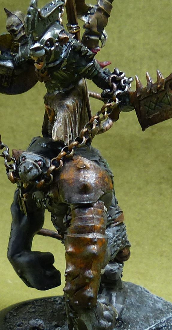 Clawlord on Rat Ogre painted - Skaven - Warhammer AoS #53Z