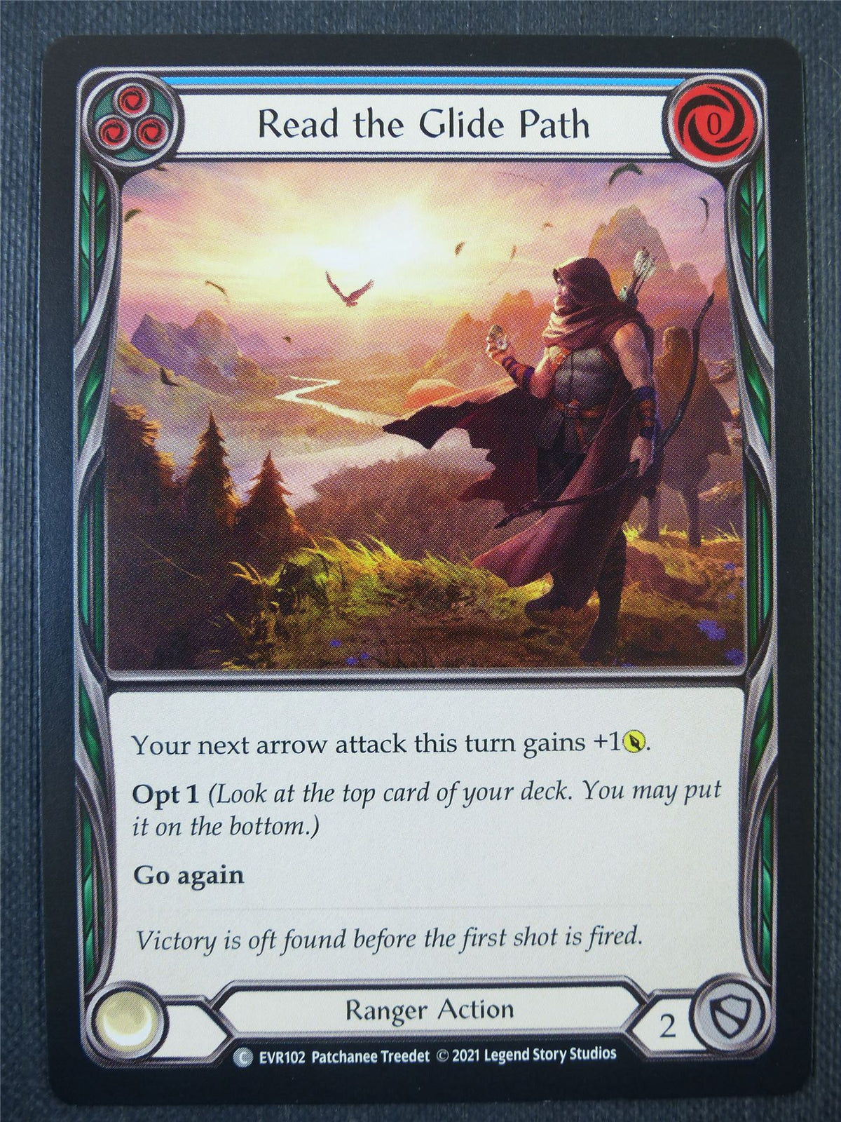 Read the Glide Path Blue - 1st ed Everfest - Flesh & Blood Card #6EQ